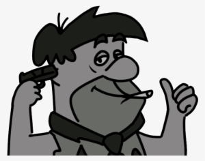 Fred Flintstone Gun To Head - Cartoon #3878886