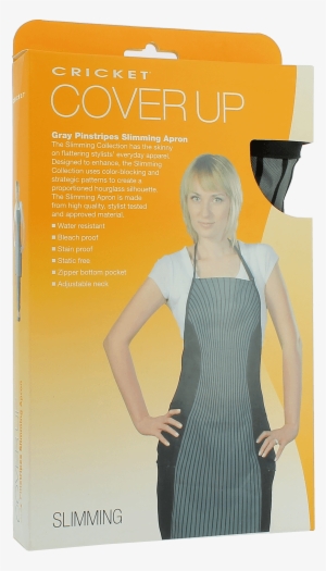 Tap To Expand - Cricket Cover Up Gray Pinstripes Slimming Apron #3880262