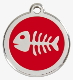 1skrm, 9330725031098, Image - Fish Bone Cat I.d. Tag By Red Dingo With Free Engraving #3881409