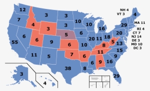 Red Denotes States Won By Palin/huckabee , Blue Denotes - Election Day Results Map 2016 #3881524