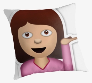 "sassy Girl Emoji" Throw Pillows By Dxstract - Obviously Emoji #3882149