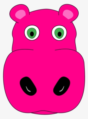 All Free Clip Art And Transparent Png Graphics Of Animals - Cartoon Of Hippopotamus Face #3882172