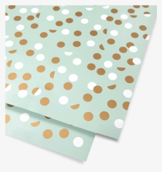 Gold & White Dot Mint Wrapping Paper - Polka Dot #3882175