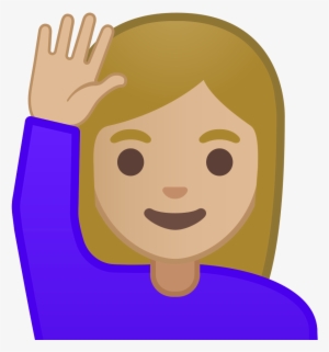 Sassy Girl Emoji Copy Paste The Emoji - Emoji Raising Hand Png #3882176