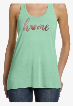 Home Mickey Rose Gold Walt Disney World Disneyland - Bella Canvas Racerback Tank #3882218