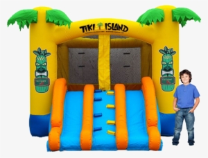 Vancouver Bouncy Castle - Blast Zone Tiki Island Combo 10 Commercial Inflatable #3882475
