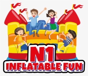 N1 Inflatable Fun - Eine Glückliche Familie Postkarte #3882497