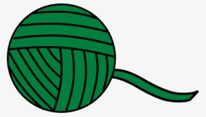 How To Set Use Green Yarn Ball Clipart #3882875