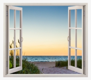 Old Oak Lane Vero Beach Window - Png Window With Beach #3883091