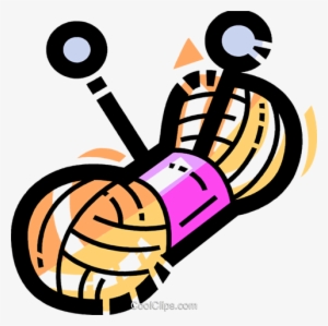 Knitting Yarn Wool Royalty Free Vector Clip Art Illustration - Illustration #3883181