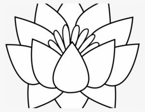 Lotus Tattoos Clipart Flower Border - Lotus Flowers Clipart Black And White #3883393