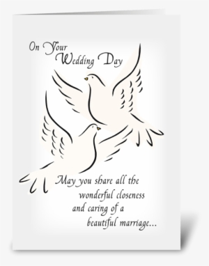 Wedding Doves, Congratulations Greeting Card - Welcome To The Marriage Club #3883594