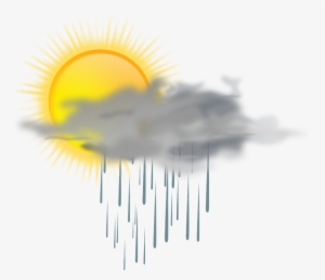 Cloud Rain Rainy Sun Weather Mixed - Sun And Rain Clouds #3883757