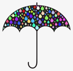 Raindrops Clipart Rainy Umbrella - ! 5'x7'area Rug #3884112