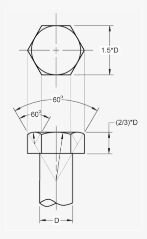 How Do You Draw A Bolt Or Nut - Technical Drawing #3886195