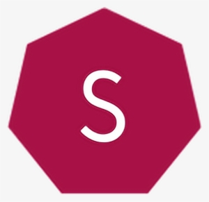 S Marroon Granate Letter Heptagon Heptagonofreetoedit - Sign #3886848