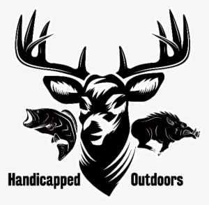 Handicapped Outdoors - Fishing And Hunting Vector #3887038
