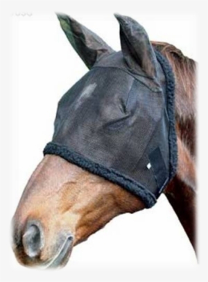 Usg Durable Fly Mask With Ears - Usg Fly Veil With Ear-protector/ Artificial Fur/ Tape #3887118