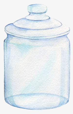 Hand Painted An Empty Jar Png Transparent - Portable Network Graphics #3888562