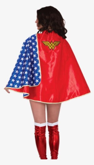 Adult Deluxe Satin Wonder Woman Cape - Women's Deluxe Wonder Woman Cape #3888666