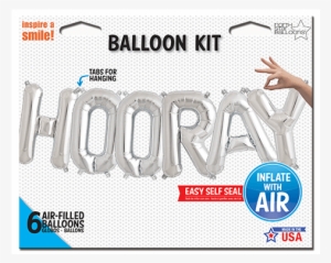 Congrats Silver Balloon Kit (each) #3890342