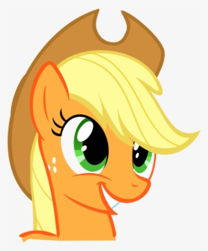 Sgt-squid, Safe, Simple Background, Solo, Transparent - Applejack Smile #3892548