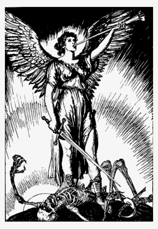 Vintage,black And Fashioned,angel,angelic - Vintage Angel Illustration Black And White #3895506