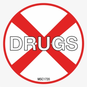 No Drugs Hard Hat Emblem - Rail Ahead Sign #3895997