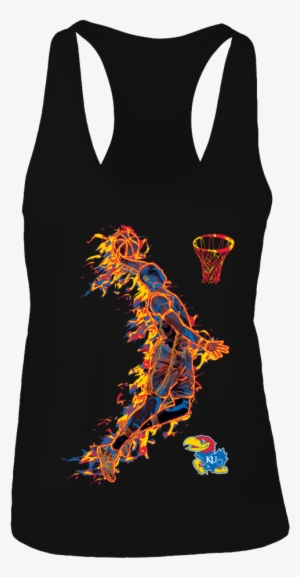 Kansas Jayhawks Basketball Player On Fire Shirt - Shirt #3896482