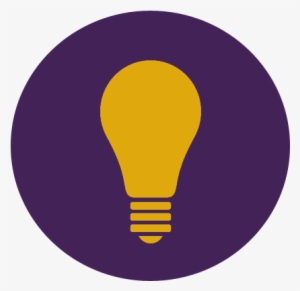 Gold Light Bulb In Purple Circle - Hot Air Balloon #3896519