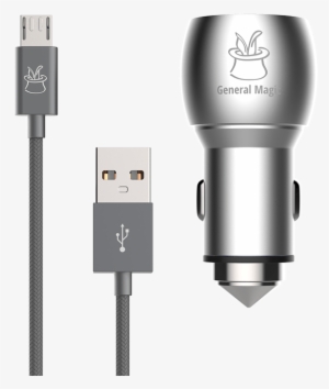 High Power Aluminum Dual Usb Car Charger Braided Extra - Usb #3896746