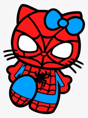 Spiderman Hello Kitty Drawing By Trdaz Party - Spiderman Iphone 7 Plus Case #3896779