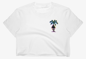 3d Ethereum Palm Tree Women's Crop - Afrika Korps #3896902