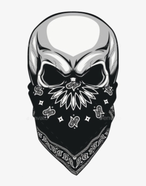 Skull Tattoo Png Image - Skull Bandana Vector #3898971