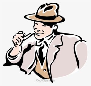 Uomo Che Fuma Pipa Immagini Grafiche Vettoriali Clipart - Illustration #390161