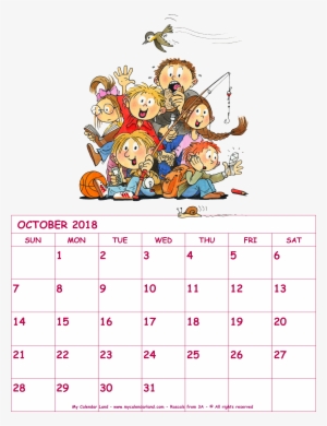 Blank Monthly Calendars For October - Halloween October 2018 Calendar #390421