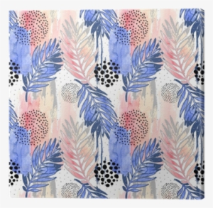 Abstract Tropical Leaves Filled With Watercolor Rough - Watercolor Painting #390477