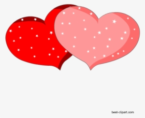 Two Sparkling Hearts For Valentine's Day, Free Png - Clip Art #390689 Two Sparkling Hearts For Valentine's Day, Free Png - Clip Art #390689