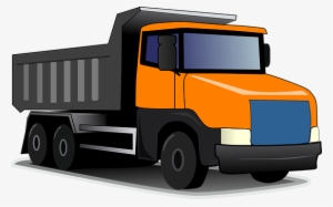 Truck Transportation Heavy Huge Orange Tru - Clipart Truck Png #391654