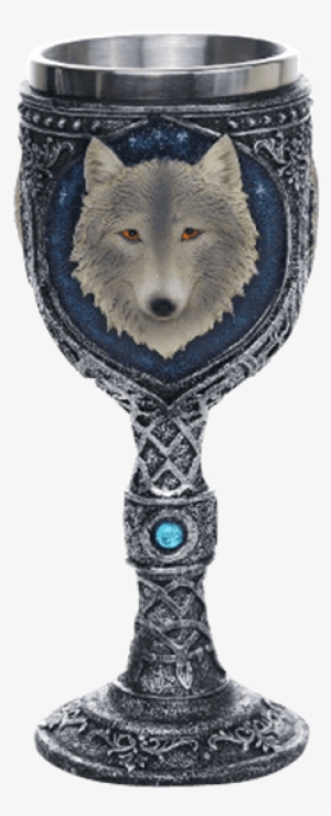 White Wolf Goblet - Pacific Giftware Lone Wolf Celtic Magic 7oz Wine Chalice #391657