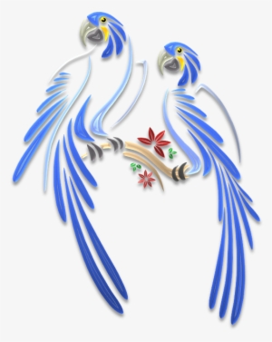 Parrots Illustrations Art & Islamic Graphics - Parrot Line Vector Tattoo #392444