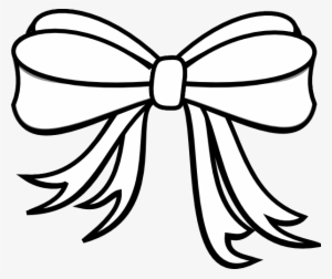 28 Collection Of Christmas Bow Clipart Black And White - Clip Art Black And White Ribbon #392808