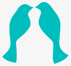 Cliparts Similar To Turquoise Clipart Bird Silhouette - Blue Love Birds Clipart #393035