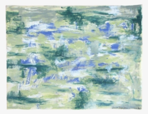 Modern Abstract Acrylic Green & Violet Painting On - Painting #393908