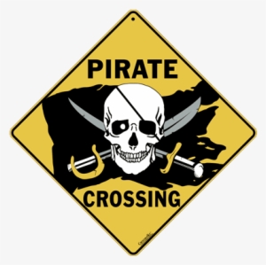 Pirate Flag Crossing Sign - Crossing Sign #394136