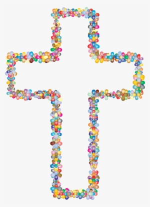 Banner Free Floral Outline Big Image Png - Cross With Flowers Clip Art #395379