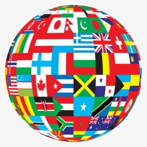 International Globe Clipart - Globe With Flags Icon #395575