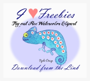 Free Chameleon Clip Art Sharing One Item From My Colorful - Clip Art #395872