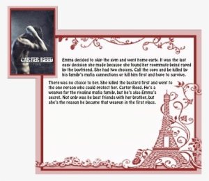 One Decision Brought Emma's World Down - Carter Reed Series, #1 [book] #396001