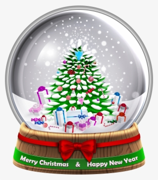 Transparent Snowglobe Png Clip Art Image - Christmas Snow Globe Clipart #396099
